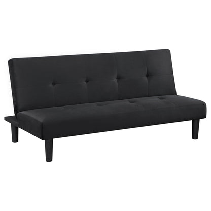 Boston - Tufted Convertible Sofa Bed Armless Design - Black Furniture Max