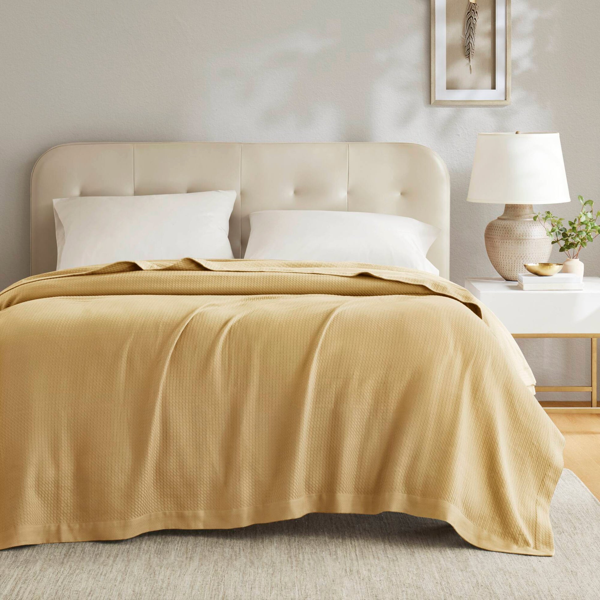 Egyptian Cotton - Full/Queen Blanket - Mustard Madison Park