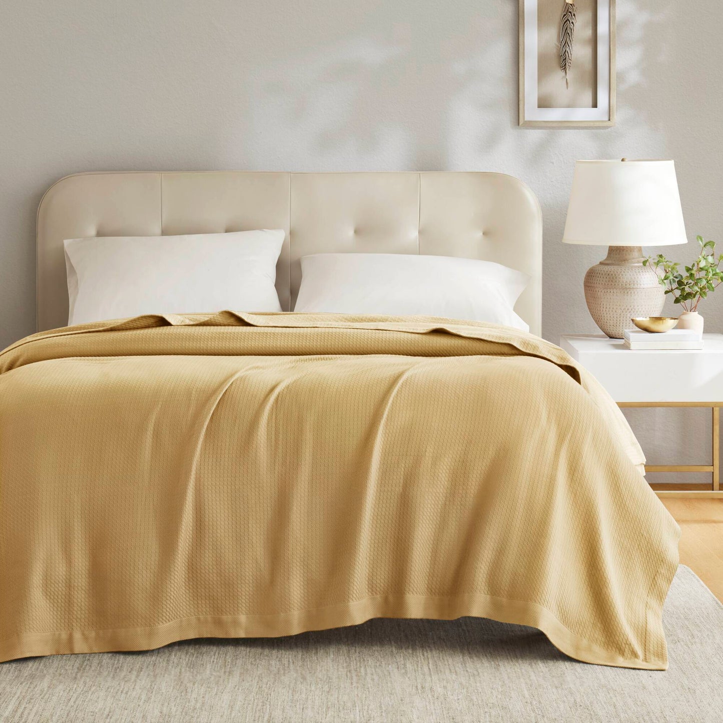 Egyptian Cotton - King Blanket - Mustard Madison Park