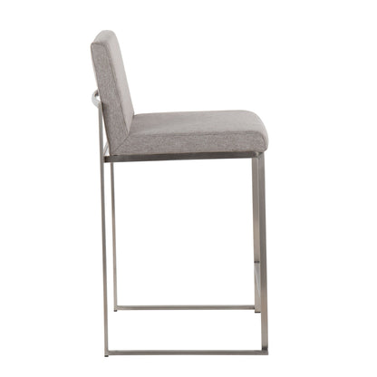 Fuji - Contemporary High Back Counter Stool, Functional Design Lumi Source