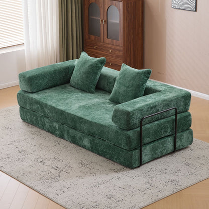 Convertible Floor Sofa Bed With Pillow Back Support Armrest Home Essentials
