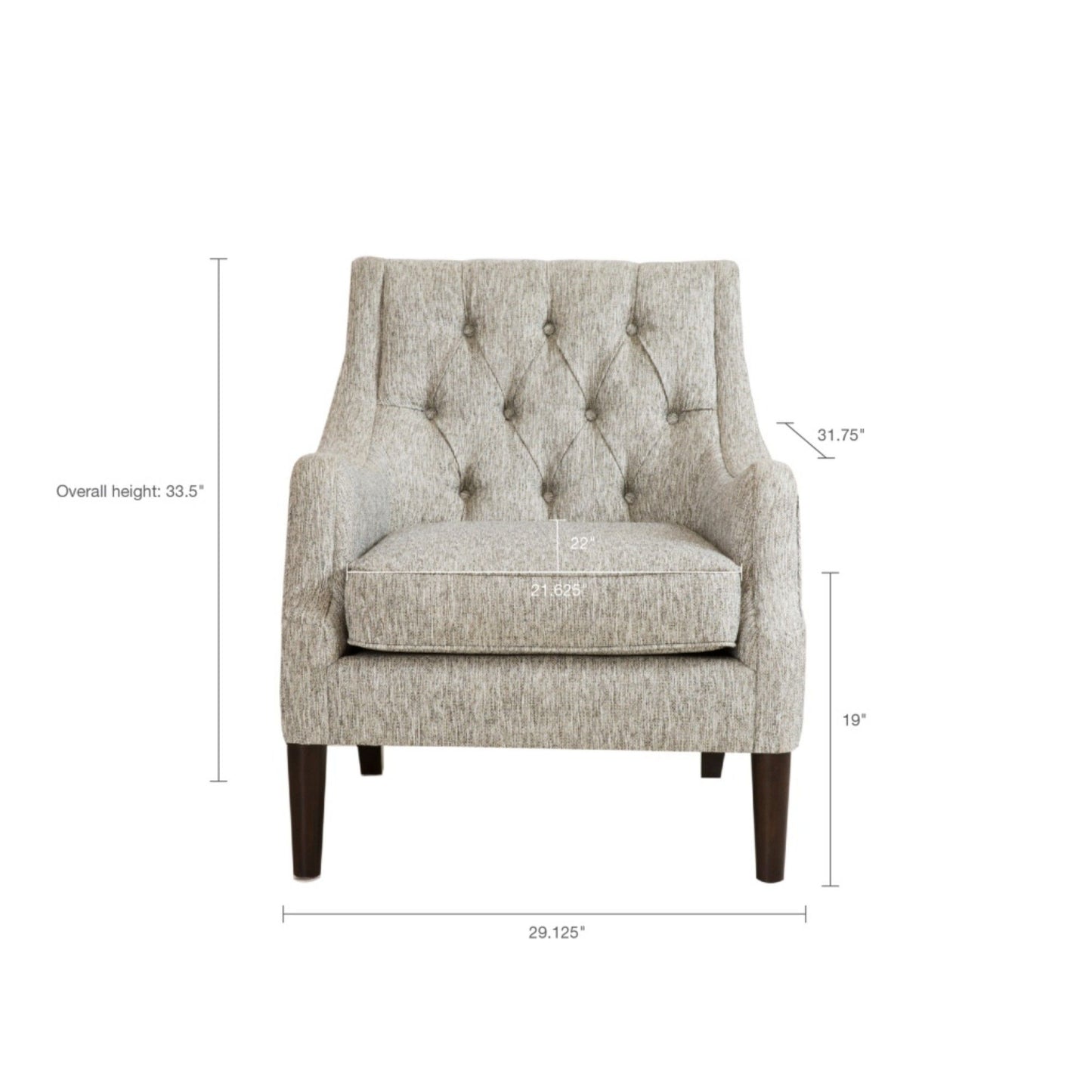 Button Tufted Accent Chair Vintage Style JLA
