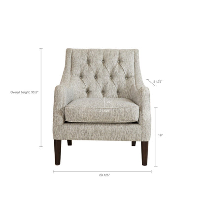 Button Tufted Accent Chair Vintage Style JLA