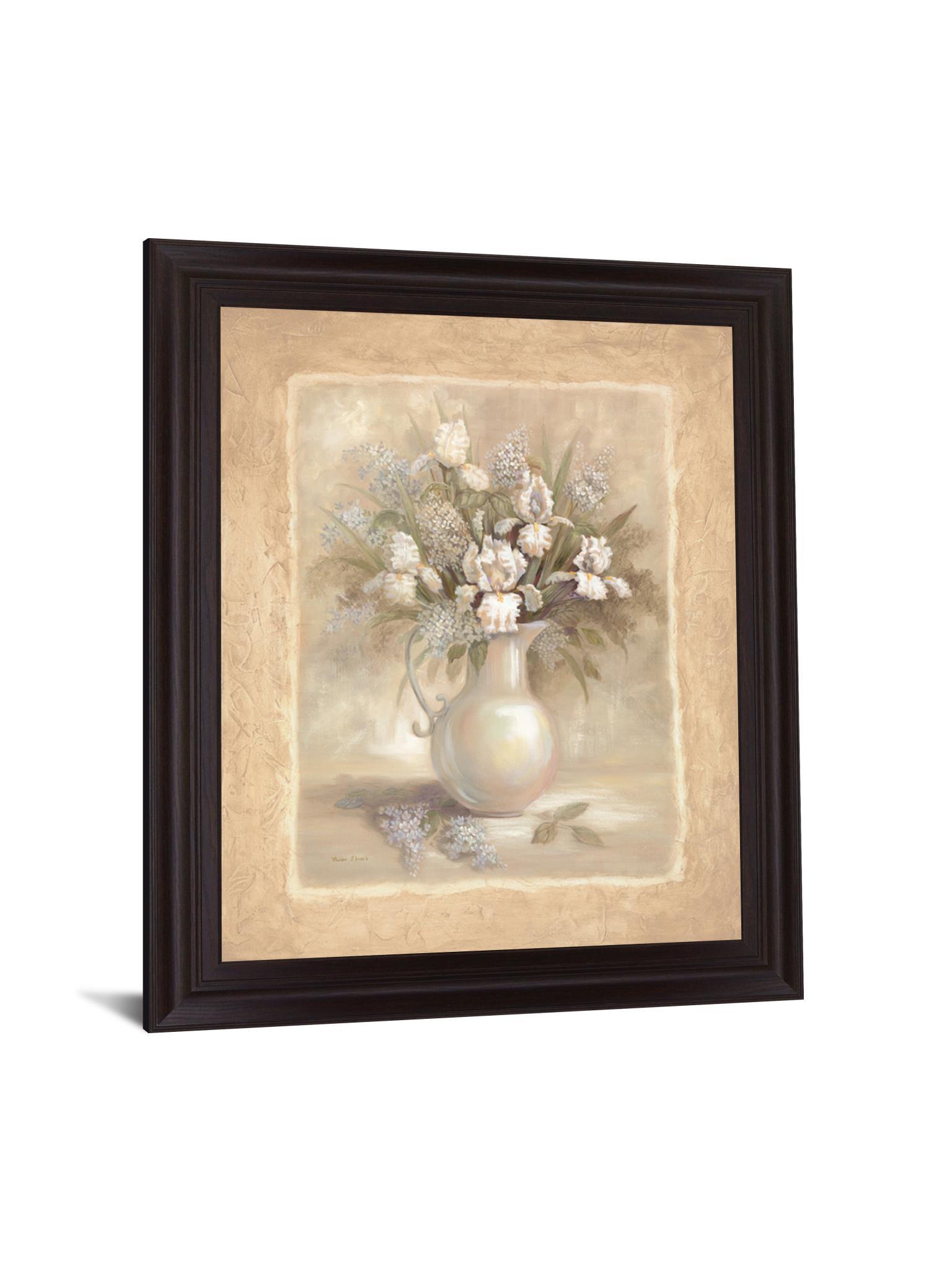 Ivory Blossom Pitcher - 28" x 34" Framed Wall Art Classy Art
