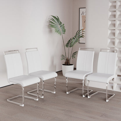 Modern Dining Chairs With Padded Seat, High Back Home Essentials