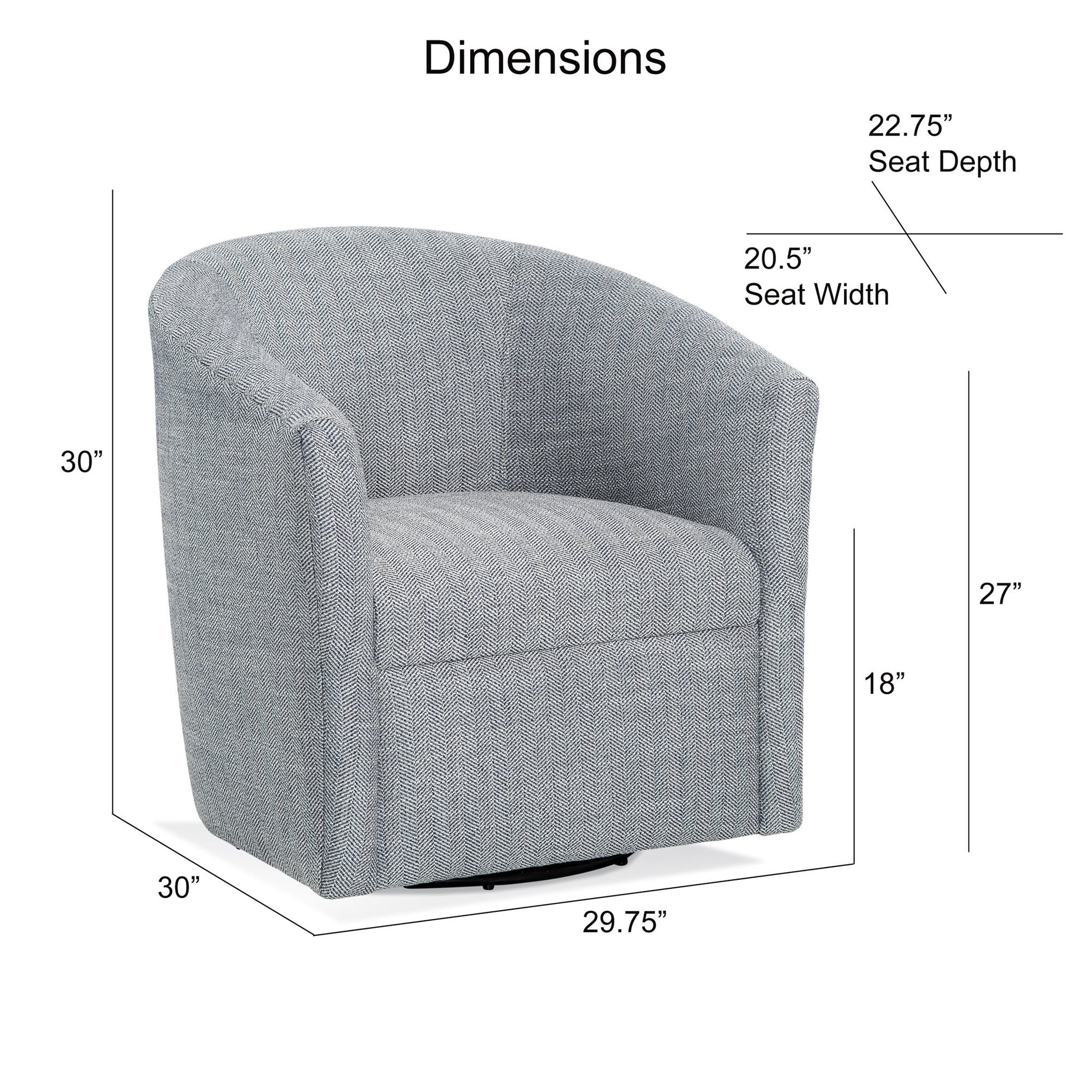 Lainey - Swivel Barrel Chair With 360 Degree Rotation Ridgecrest Home