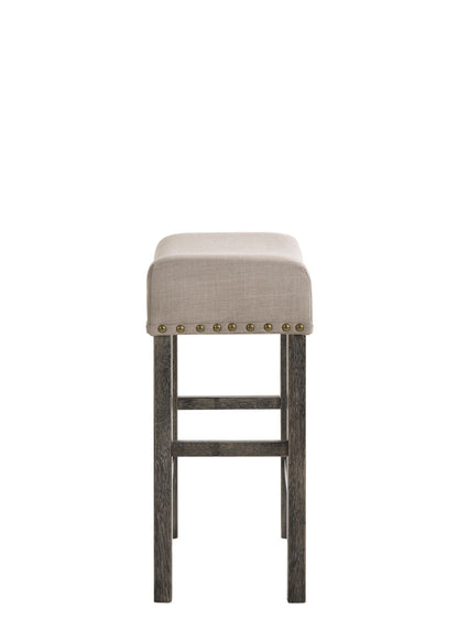 Martha II - Weathered Counter Height Stool (Set of 2) - Gray / Tan Acme
