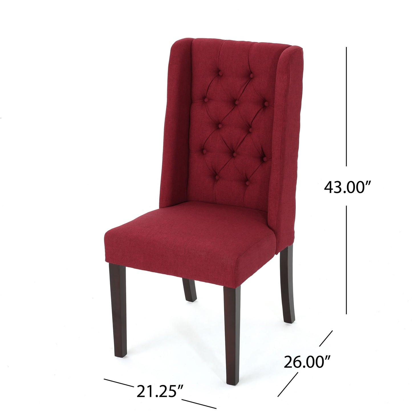 Sophisticated Tufted Dining Chair With High Back Design Noble House