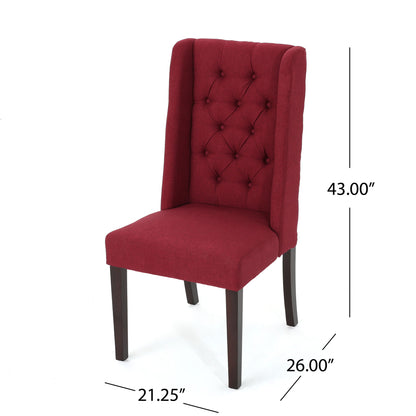 Sophisticated Tufted Dining Chair With High Back Design Noble House