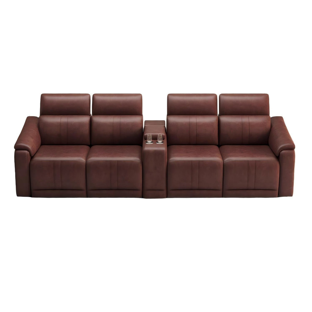 Modular Sofa With Recliners And Cup Holders Sectional Set Home Essentials
