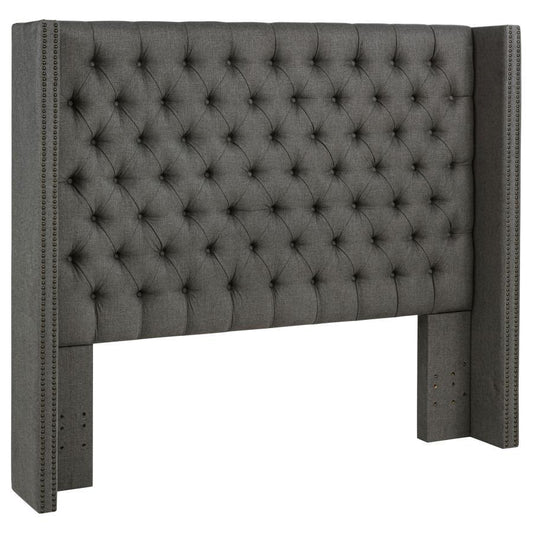 Bancroft - Upholstered Queen Wingback Headboard - Gray CoasterEssence