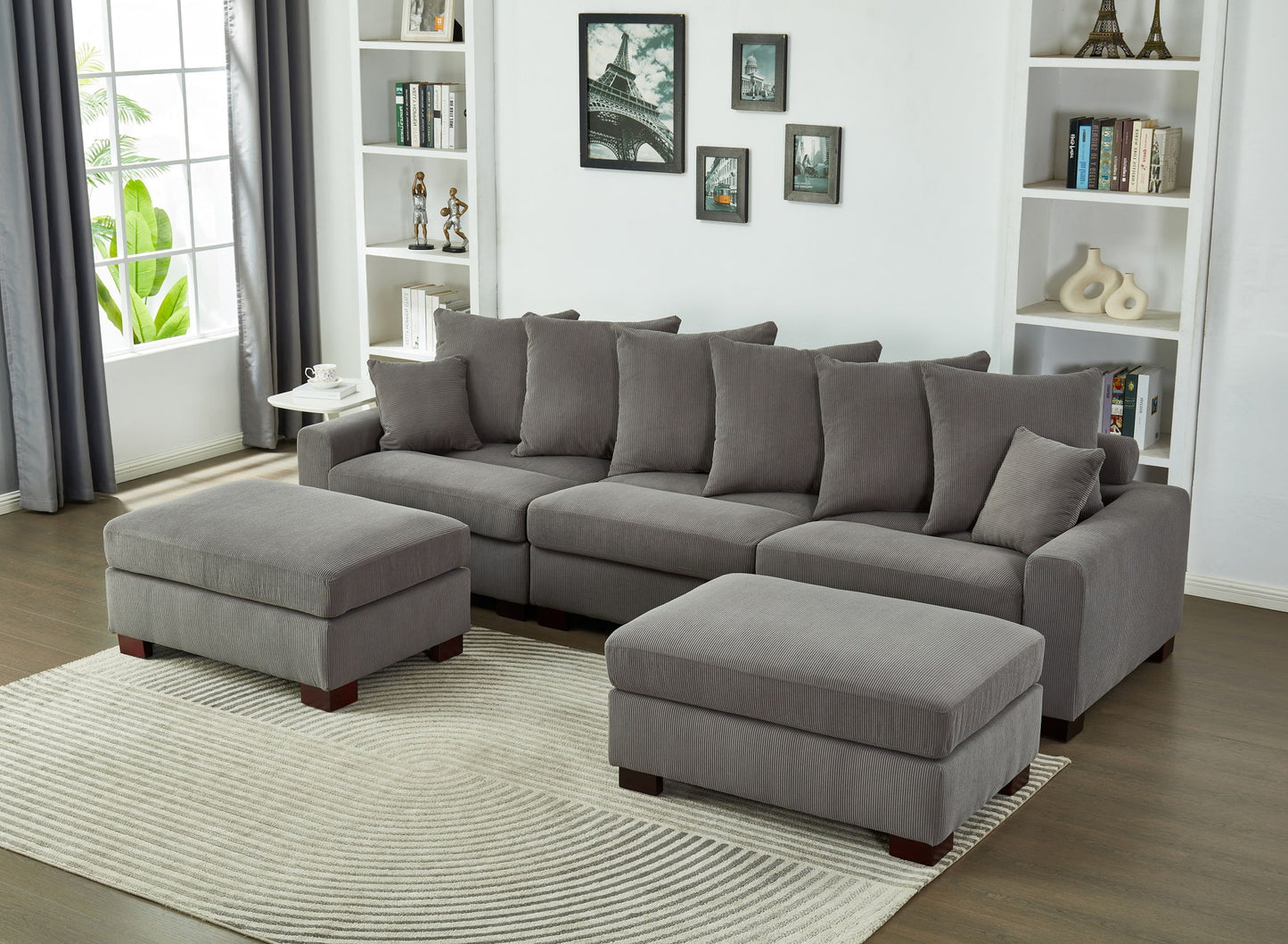 5 Seater Oversized Convertible L & U Shaped Couch Home Essentials
