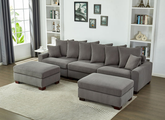 5 Seater Oversized Convertible L & U Shaped Couch Home Essentials