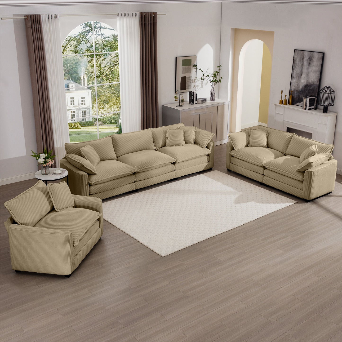 Elegant Oversized Sectional Sofa Set With Deep Seats And Flexible Layout Home Essentials