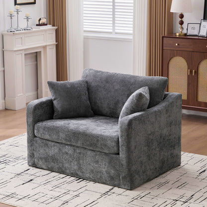Farmhouse Accent Chair With 2 Bolster Pillows Home Essentials