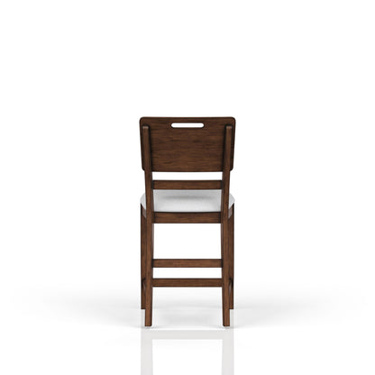 Casual Counter Stool Contrasting Upholstered Seat (Set of 2) - Brown Bernards Furniture
