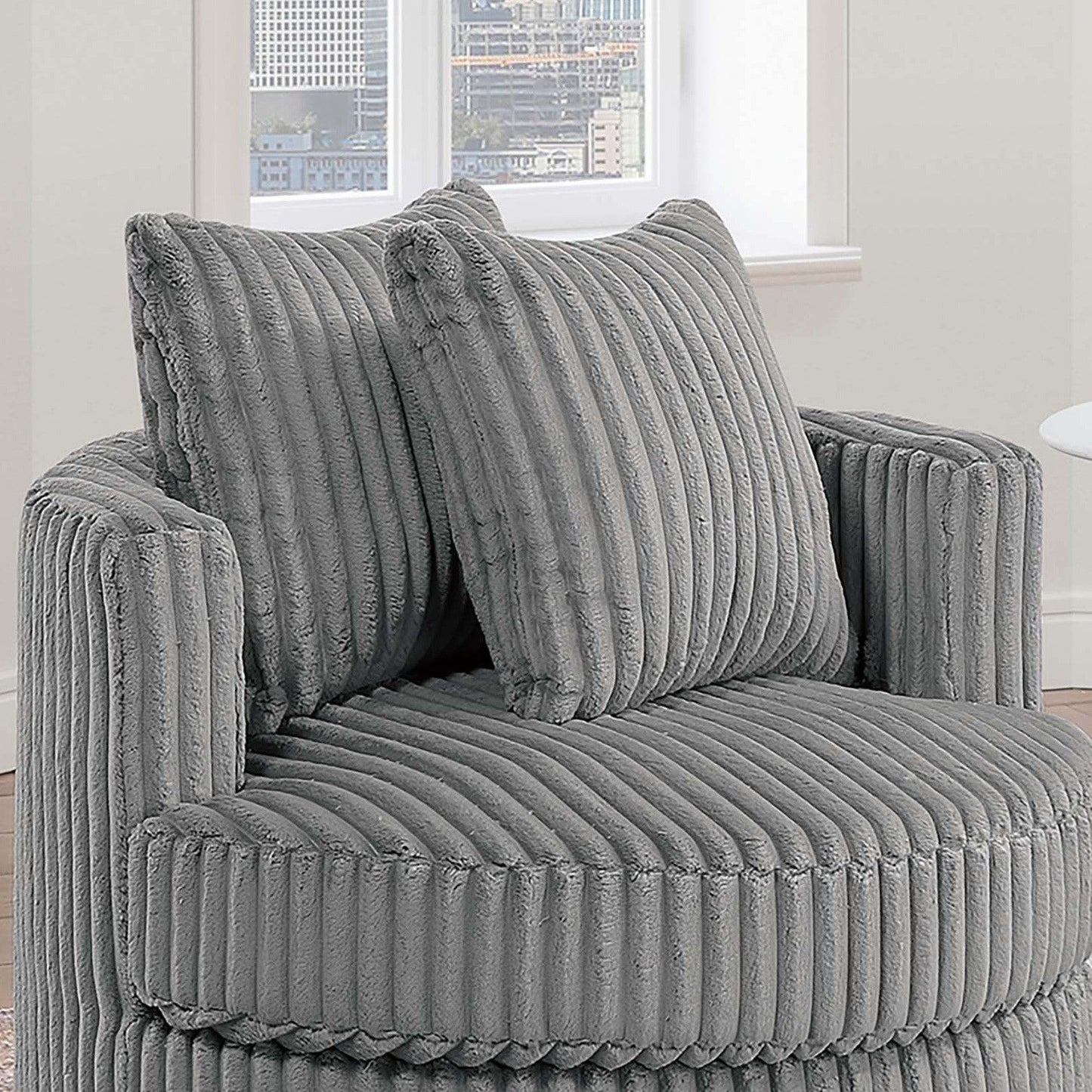 Swivel Upholstered Accent Chair For Living Room Home Essentials