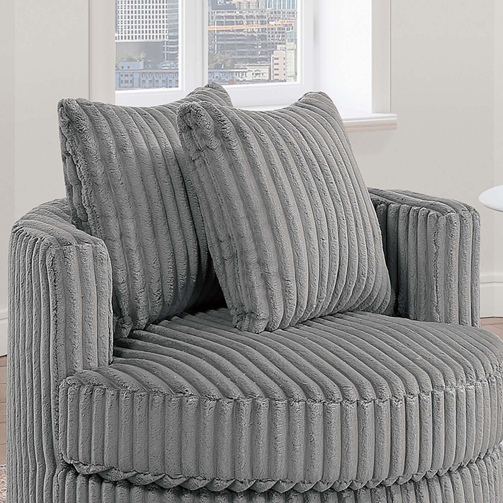 Swivel Upholstered Accent Chair For Living Room Home Essentials