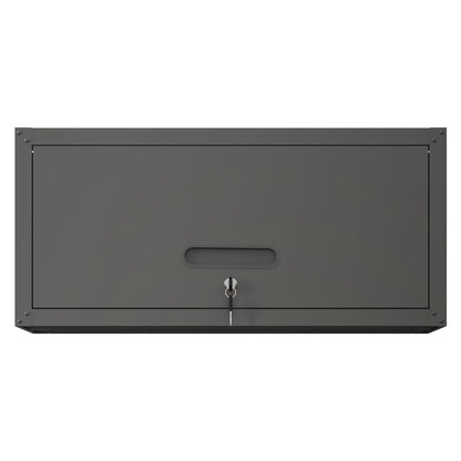 Heavy Duty, Metal Wall Mounted Tool Storage Cabinet Steel Metal Garage Storage Cabinet - Black / Gray Daily Nest