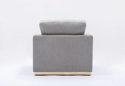 Valin - Linen Chair For Living Room - Gray Acme