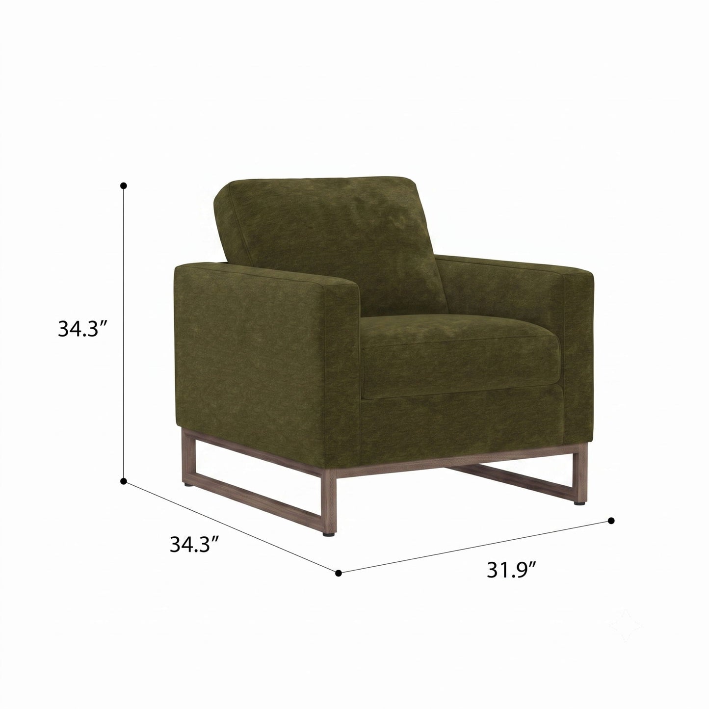 Accent Chair With Track Arm Design Emerald Home
