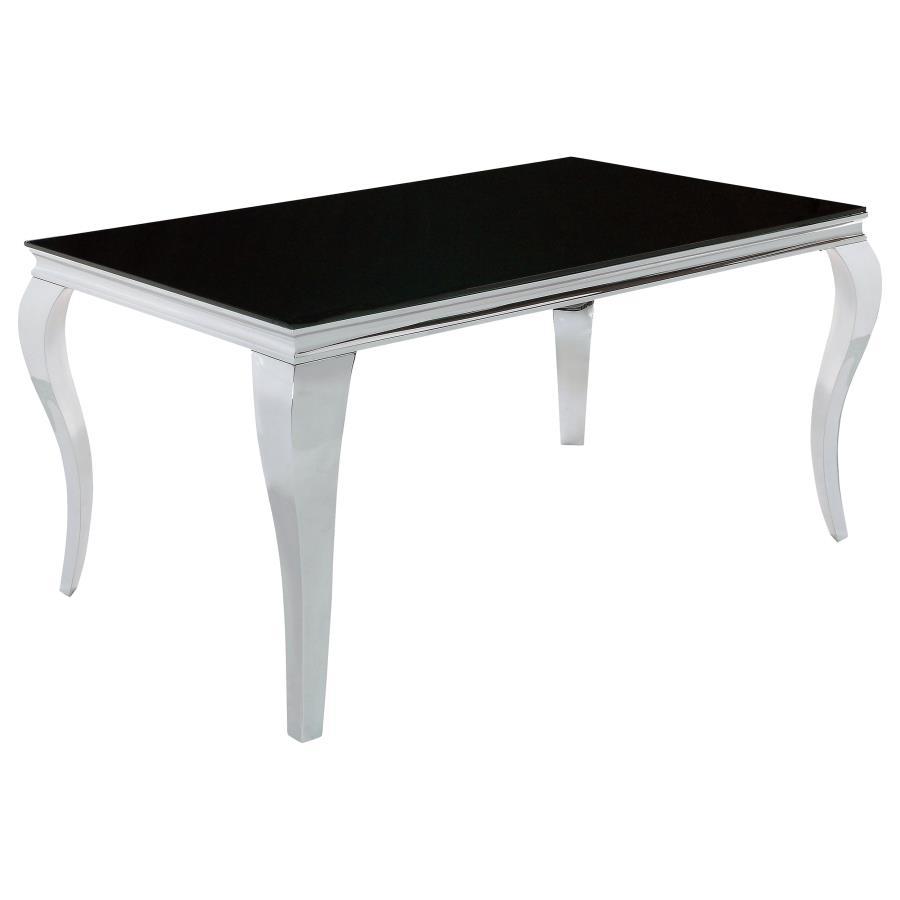 Carone - Rectangular Glass Top Dining Table