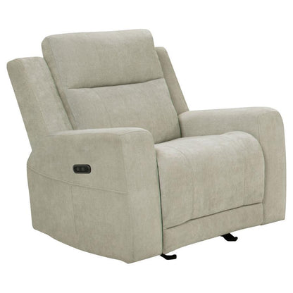 Kennett - Chenille Upholstered Power Recliner Chair Coaster Fine Furniture
