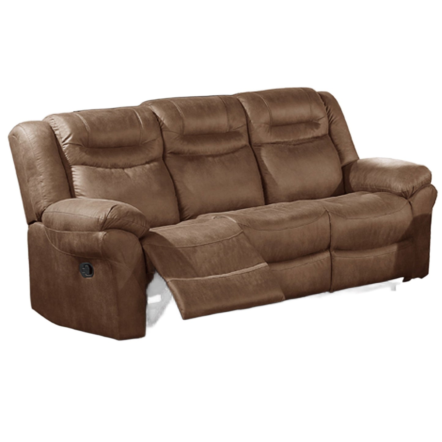 Power Reclining Sofa With USB Port Upholstered Pillow Arms And Headrest - Brown Home Essentials