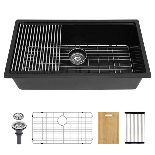 Quartz Kitchen Sink, Composite Workstation, Undermount Daily Nest