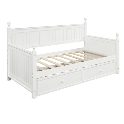 Twin Size Daybed & Twin Size Trundle - White DreamHaus