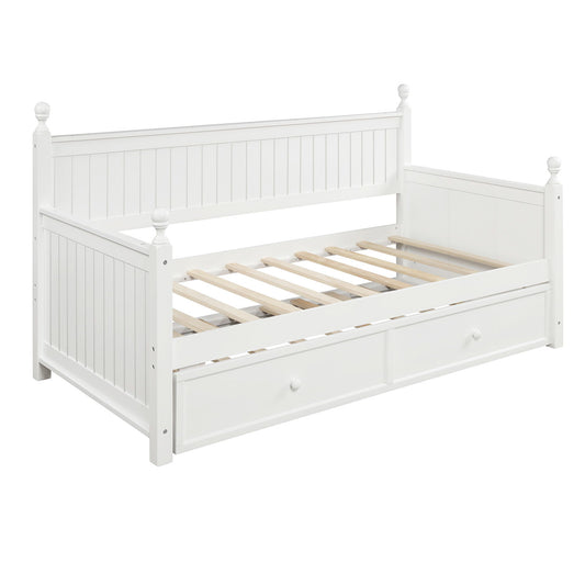 Twin Size Daybed & Twin Size Trundle - White DreamHaus