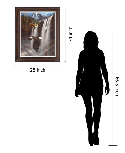 Soaring Above Falls - 28" x 34" Framed Wall Art Classy Art