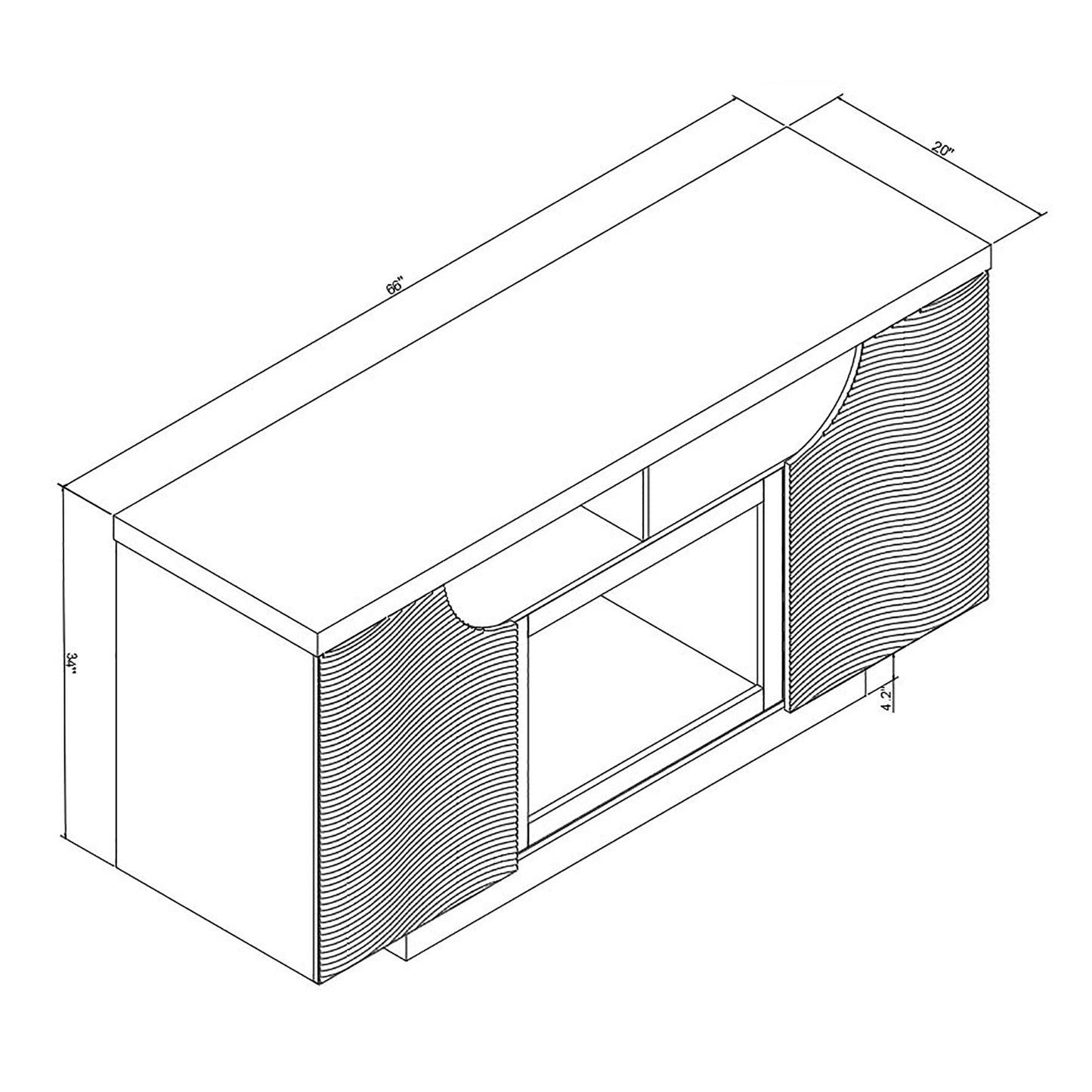 Alessia - Electric Fireplace With Multi Color LED And Flame Settings Global Furniture USA