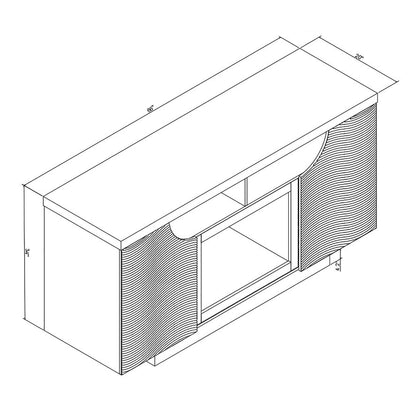 Alessia - Electric Fireplace With Multi Color LED And Flame Settings Global Furniture USA