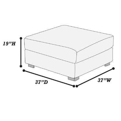 Ottoman - Gray / Mink Home Essentials