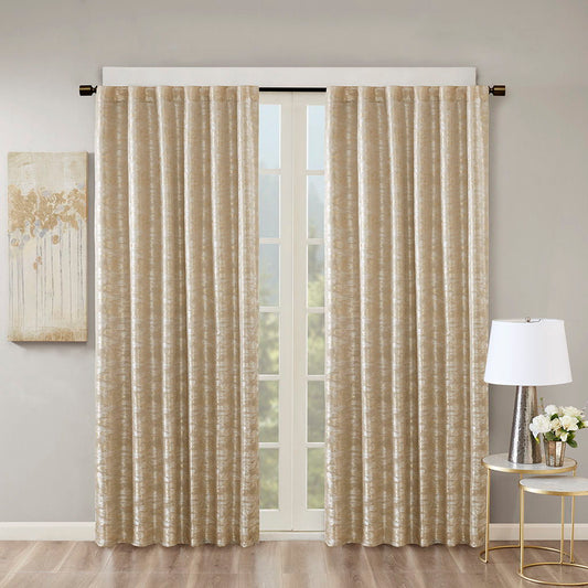 Cassius - Lined Total Blackout Window Panel - Gold SunSmart