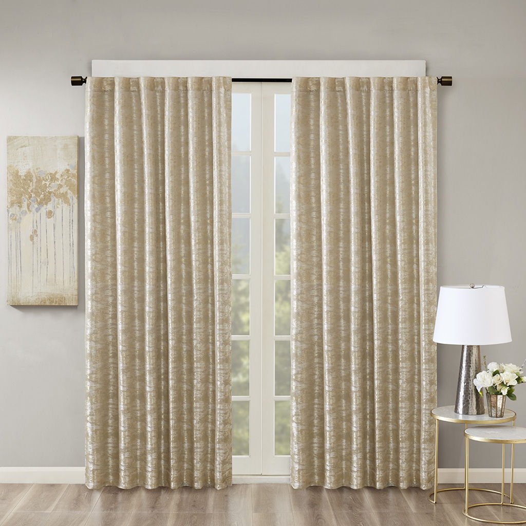 Cassius - Lined Total Blackout Window Panel - Gold