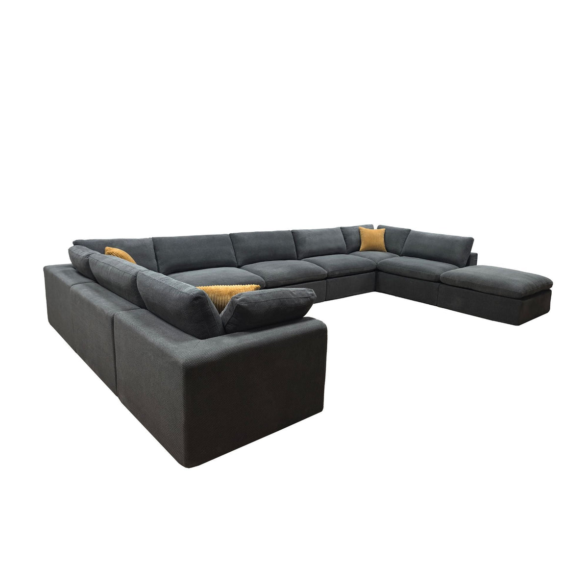 Custom Configuration Modular Sectional & Toss Pillows Home Essentials