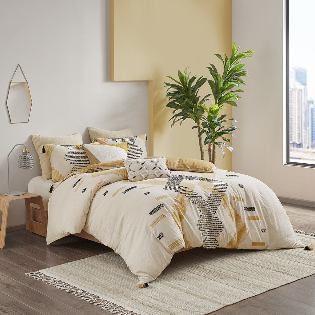 Arizona - 3 Piece Duvet Cover Set - Yellow INK+IVY