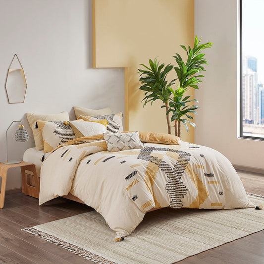 Arizona - 3 Piece Duvet Cover Set - Yellow INK+IVY