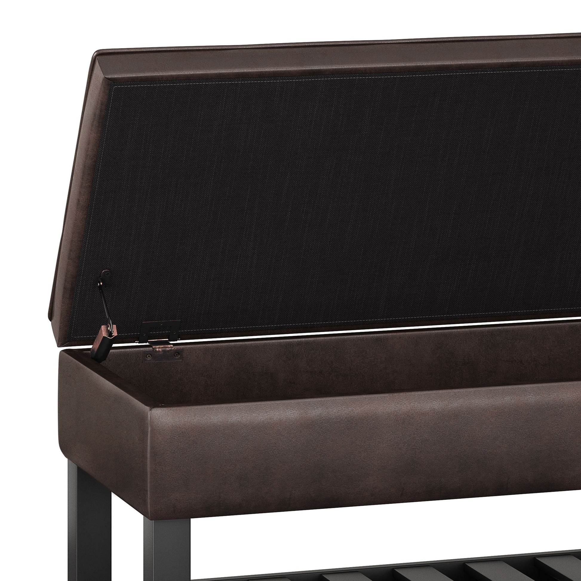 Cosmopolitan - Storage Ottoman Bench With Open Bottom Simpli-Home