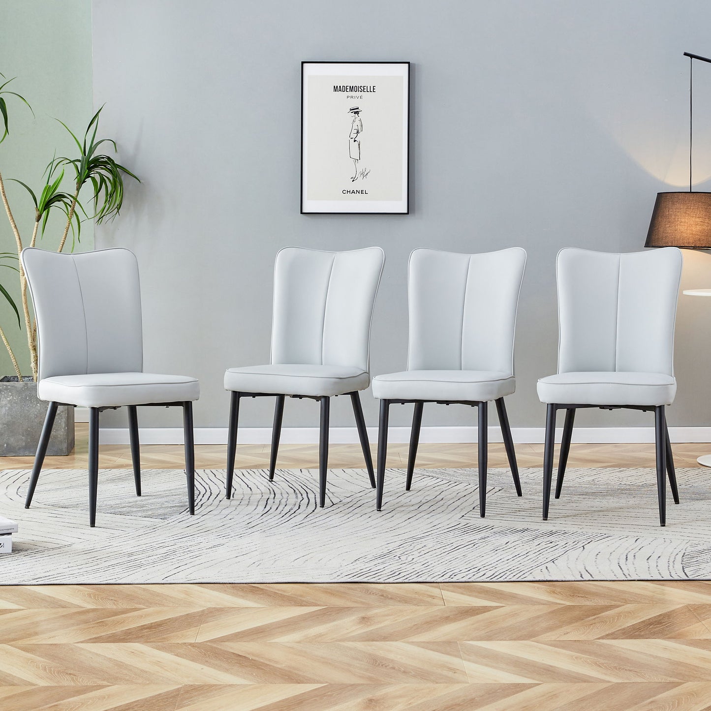 Modern Minimalist Dining Chairs With Metal Legs Home Essentials