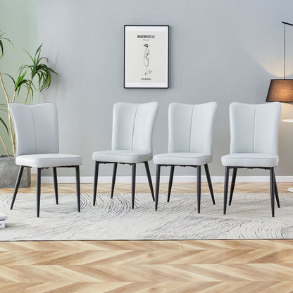 Modern Minimalist Dining Chairs With Metal Legs Home Essentials
