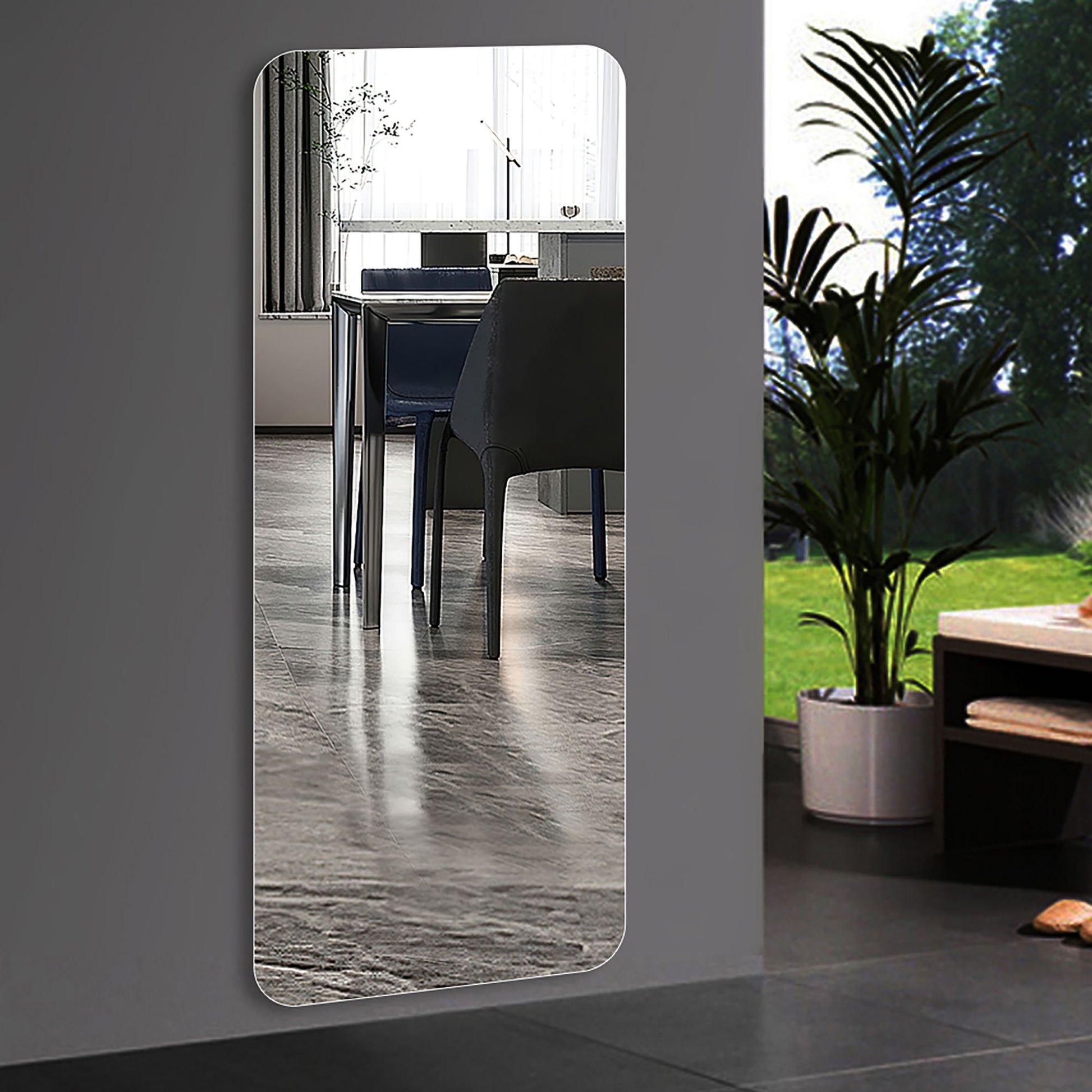 Modern Frameless Full Body Mirror With Explosion Proof Glass - Clear Daily Nest