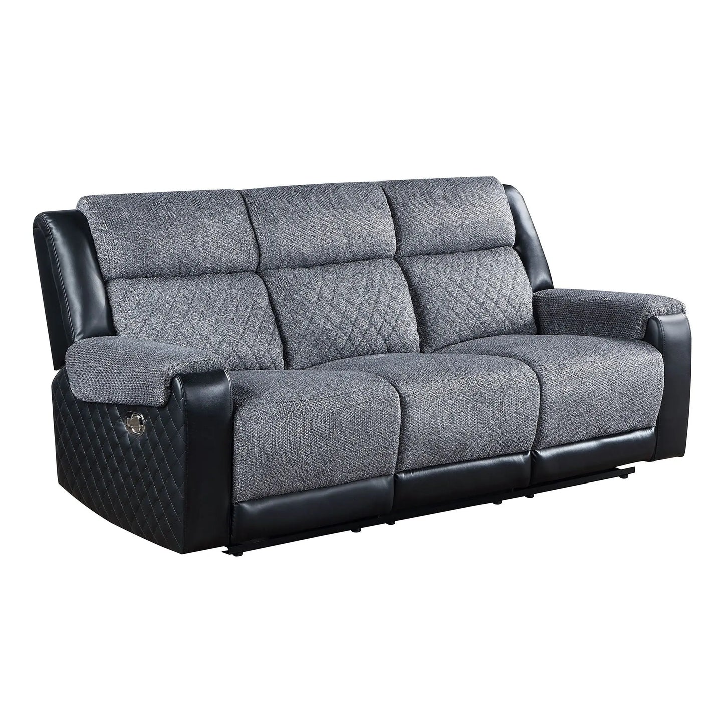 Alicia - Reclining Sofa - Gray / Black Global Furniture USA