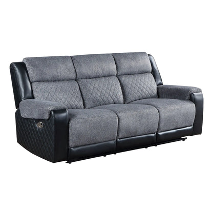 Alicia - Reclining Sofa - Gray / Black Global Furniture USA