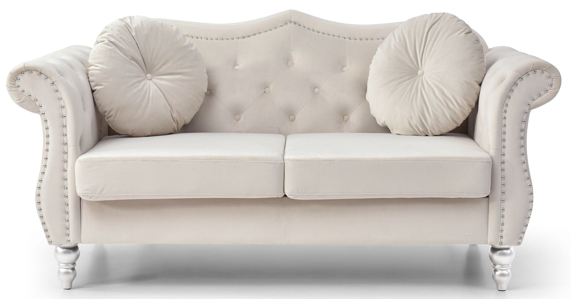 Stylish Flared Arm Loveseat Glory Furniture