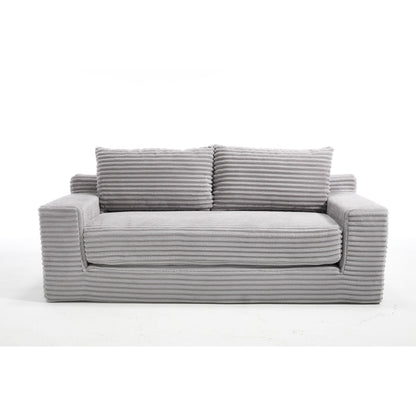Convertible Loveseat Sofa Bed With Memory Foam & Steel Frame Home Essentials