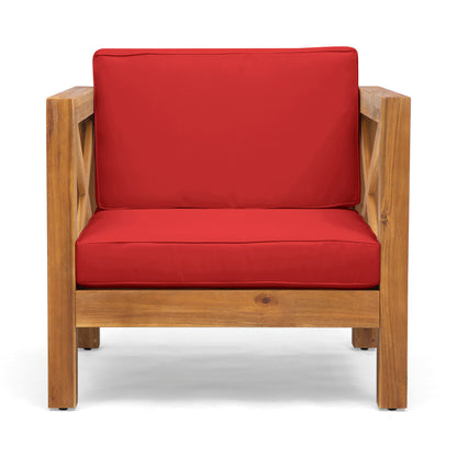 Brava - Mid - Century Modern Club Chair With Water Resistant Cushions Noble House