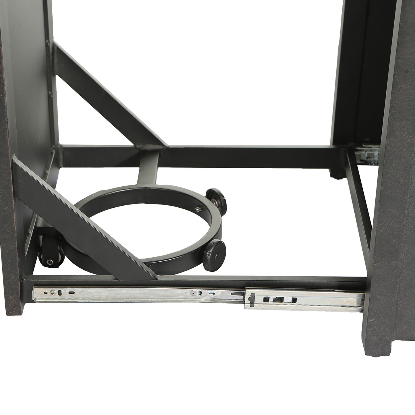Aluminum Rectangle Fire Table With Fire Glass And Cover - Antique Bronze Home Essentials